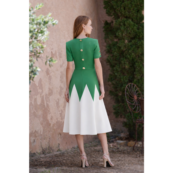 VESTIDO MIDI COMBI FIESTA T.G 25517 NURIBEL - Imagen 2