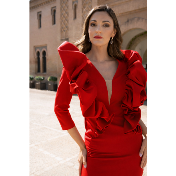 VESTIDO MIDI FIESTA 8576 DOLCEZZA - Imagen 2