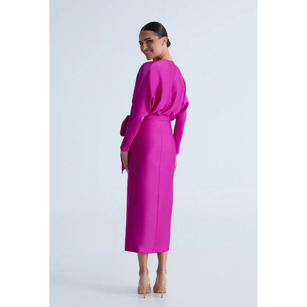 VESTIDO MIDI FIESTA SAIPH-FUCSIA VICTORIA - Imagen 3