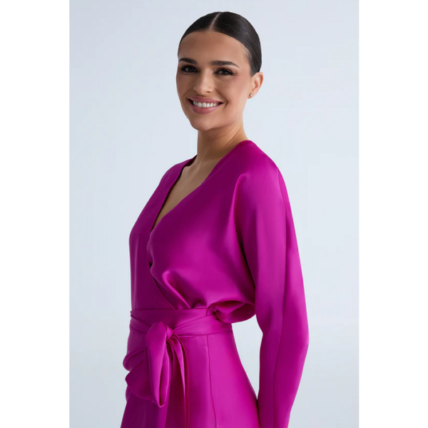 VESTIDO MIDI FIESTA SAIPH-FUCSIA VICTORIA - Imagen 2