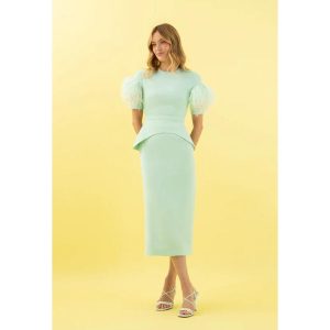 VESTIDO MIDI FIESTA ACRUX-MENTA  VICTORIA