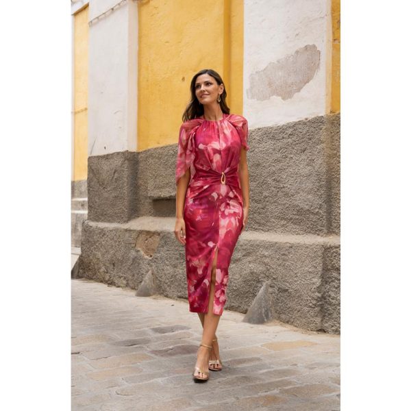 VESTIDO MIDI FIESTA T G 8529 DOLCEZZA