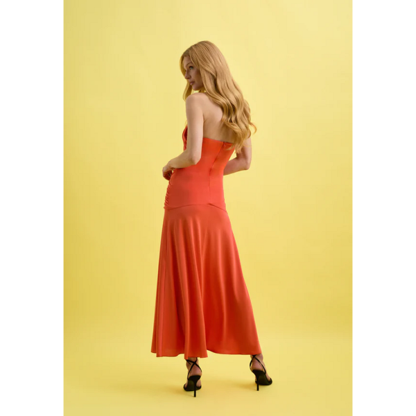 VESTIDOS MIDI ADHARA-NARANJ - Imagen 2