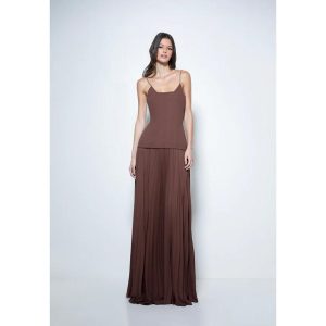 VESTIDOS FIESTA LESATH-MARRON VICTORIA