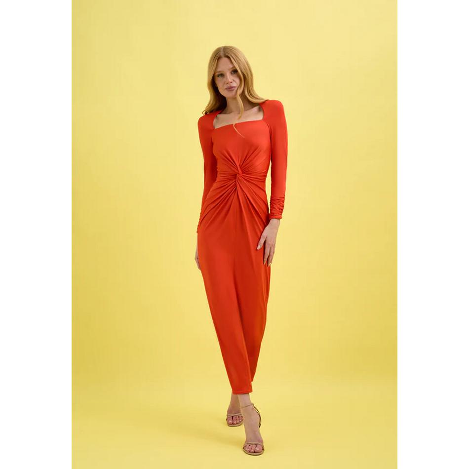 VESTIDOS MIDI LYRA-CORAL VICTORIA