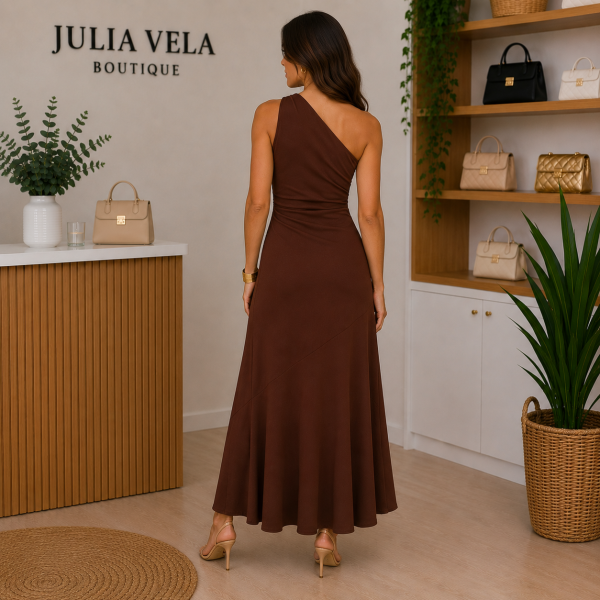 Vestido Marrón Vila para Mujer - Imagen 3
