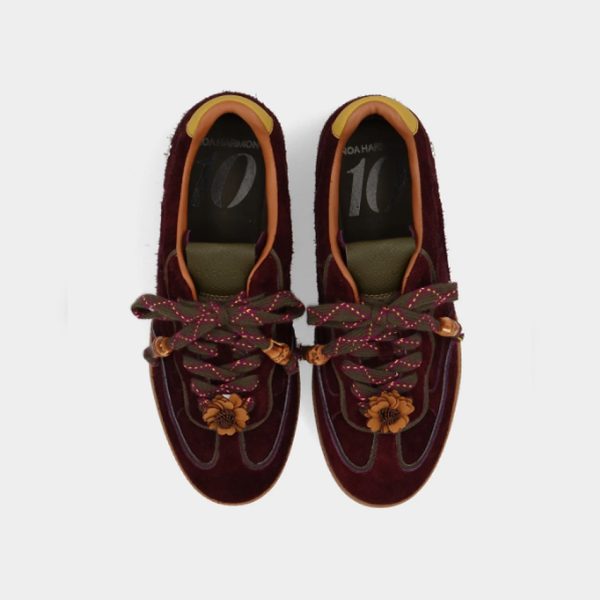 Sneakers de Piel Burdeos Mujer 10466P-M02 Noa Harmon - Imagen 2