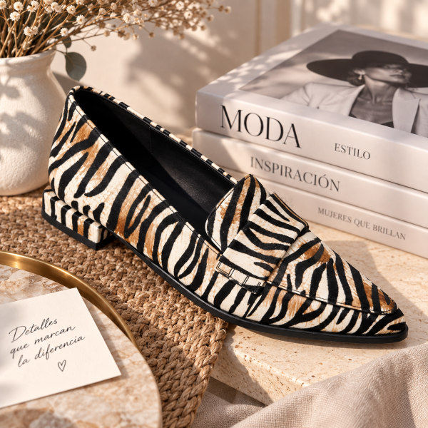 Mocasín de Piel Estampado Animal 31191 Joni - Imagen 2
