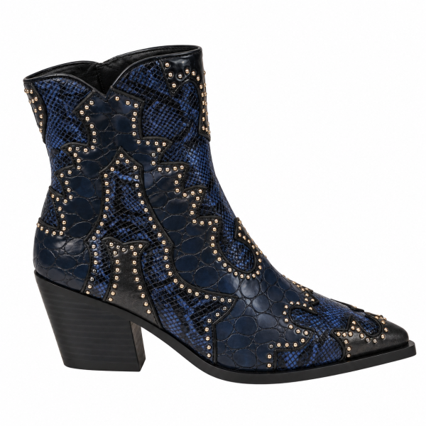 Botín Azul Marino de Piel para Mujer 9098-04 Noa Harmon