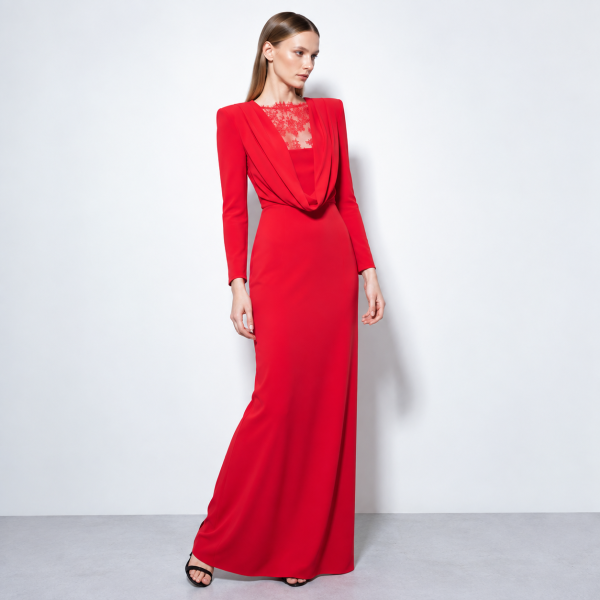 Vestido Largo de Invitada Rojo Botticelli Victoria - Imagen 3