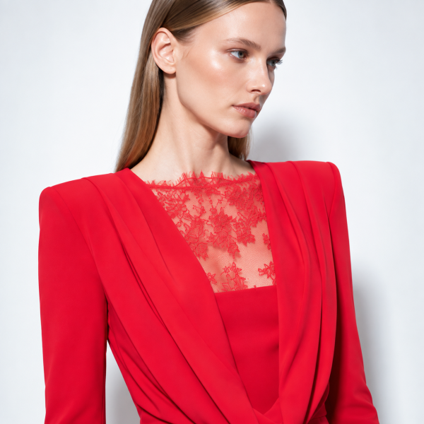 Vestido Largo de Invitada Rojo Botticelli Victoria - Imagen 2