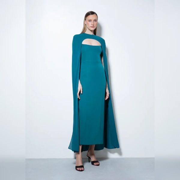 Vestido Midi de Invitada Petróleo Velázquez Victoria
