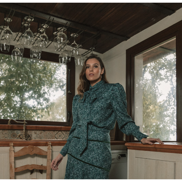 Blusa Verde con Lazada Iciar & Candela - Imagen 2