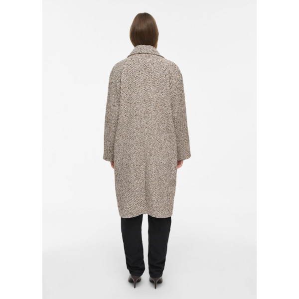 Abrigo Largo Jaspeado Beige VILA Mujer - Imagen 4