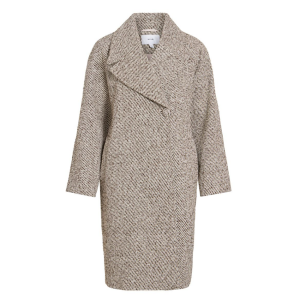 Abrigo Largo Jaspeado Beige VILA Mujer