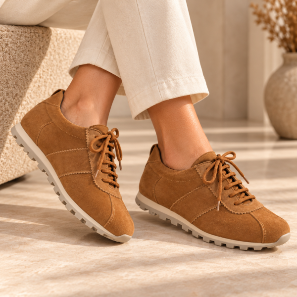 Sneakers Camel de Piel 53201 Lince - Imagen 2