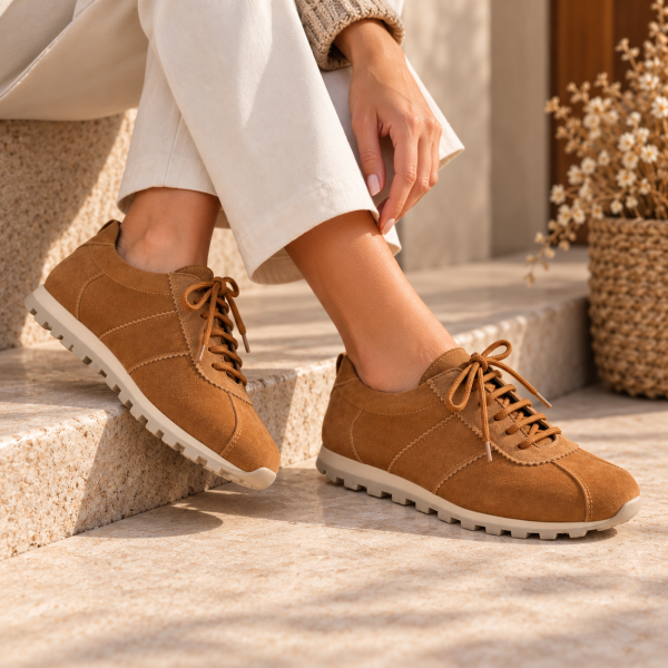 Sneakers Camel de Piel 53201 Lince - Imagen 4