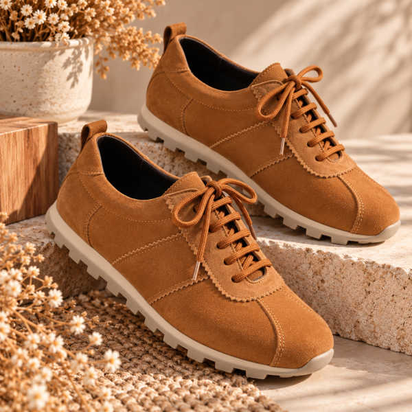Sneakers Camel de Piel 53201 Lince - Imagen 3