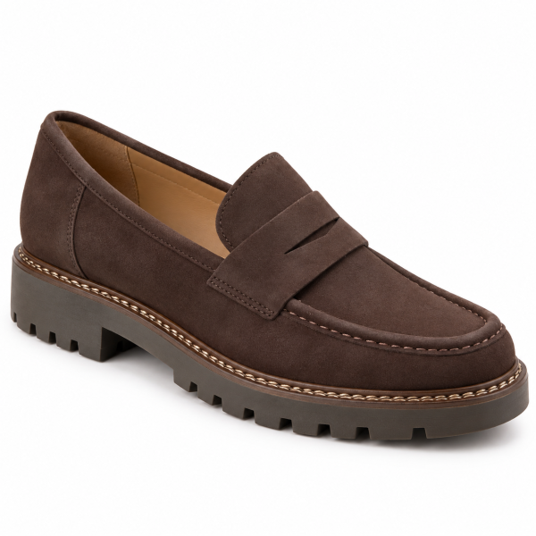Mocasín de Piel Marrón Chocolate Lince 53403