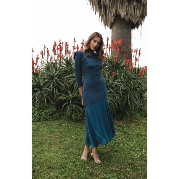Vestido Midi Azul Petróleo Icíar & Candela 626-209