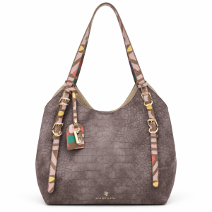 Bolso Robert Pietri 8127 Gris Topo con Relieve